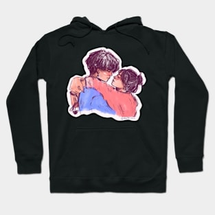 Longing eyes (Cute couple Kiss) Hoodie